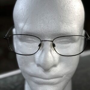 Flexon 600 by Marchon Gunmetal Oval Eyeglass‎ Frames 54-18-145 with Theo Case